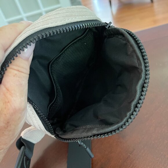 Mini Corduroy Sling Crossbody  Multifunctional Small Chest Corduroy Tan/Black - Picture 5 of 5